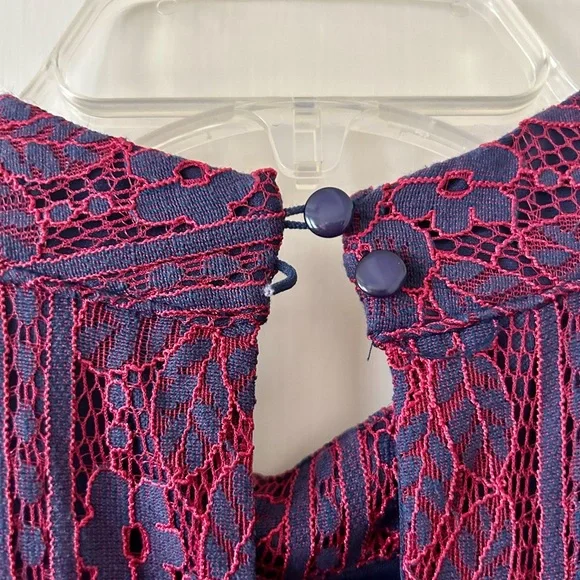 Burgundy & Purple Knee-length Dress - Picture 7 of 7